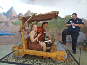 Fred and Wilma Flintstone get pulled over by a cop and get a ticket at the Rice Northwest Museum of Rocks and Minerals