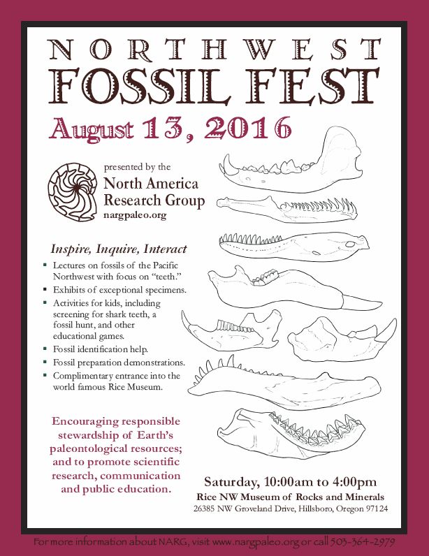 2016 NW FOssil Fest Poster